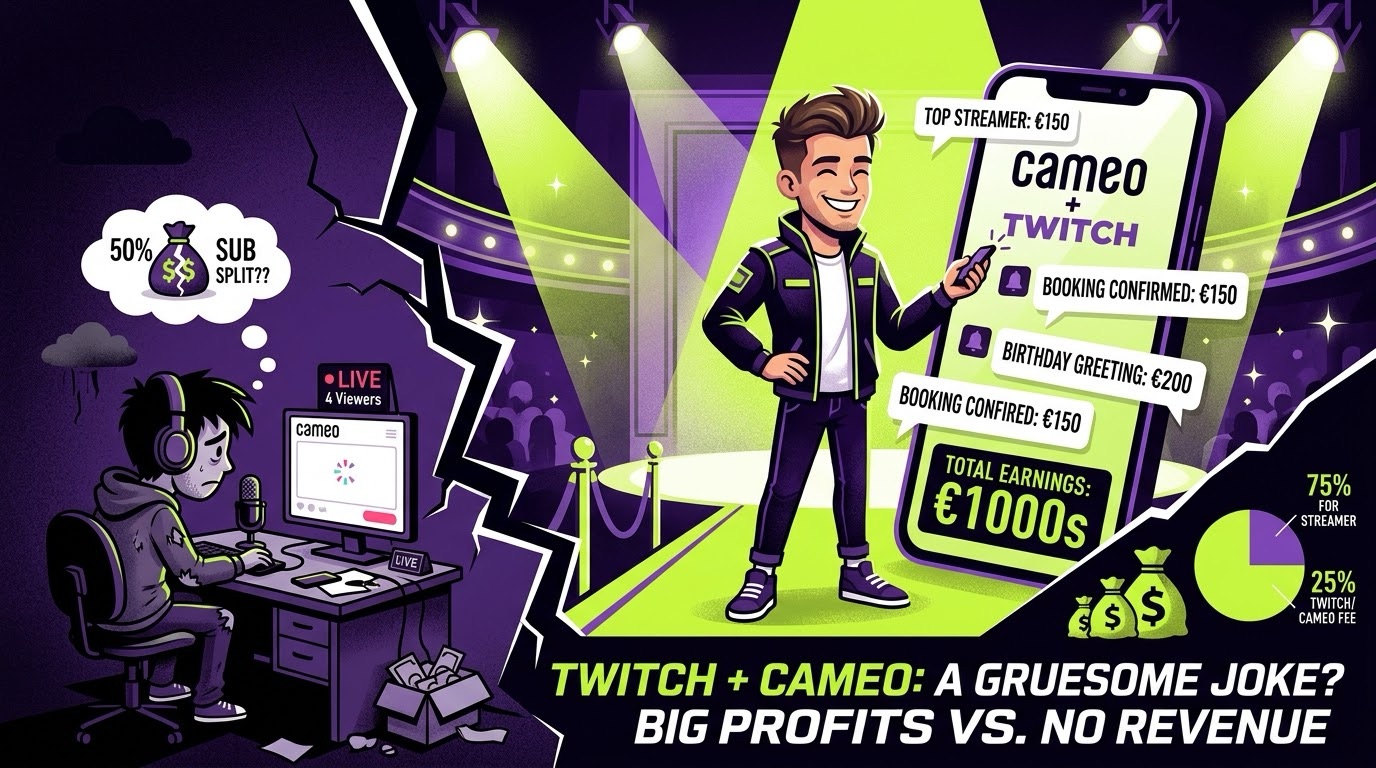 Twitch startet Cameo: Braucht kein Mensch – außer Oma gratuliert dir zum 10. Follower Twitch startet Cameo: Braucht kein Mensch – außer Oma gratuliert dir zum 10. Follower